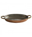 Frying pan with wings oval Copper small