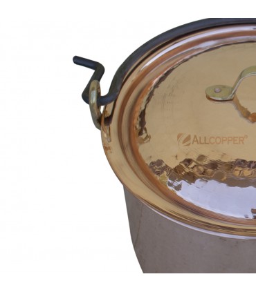 Panela em Cobre com Arco em Ferro 10 Litros