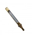 Glass thermometer with metal protection